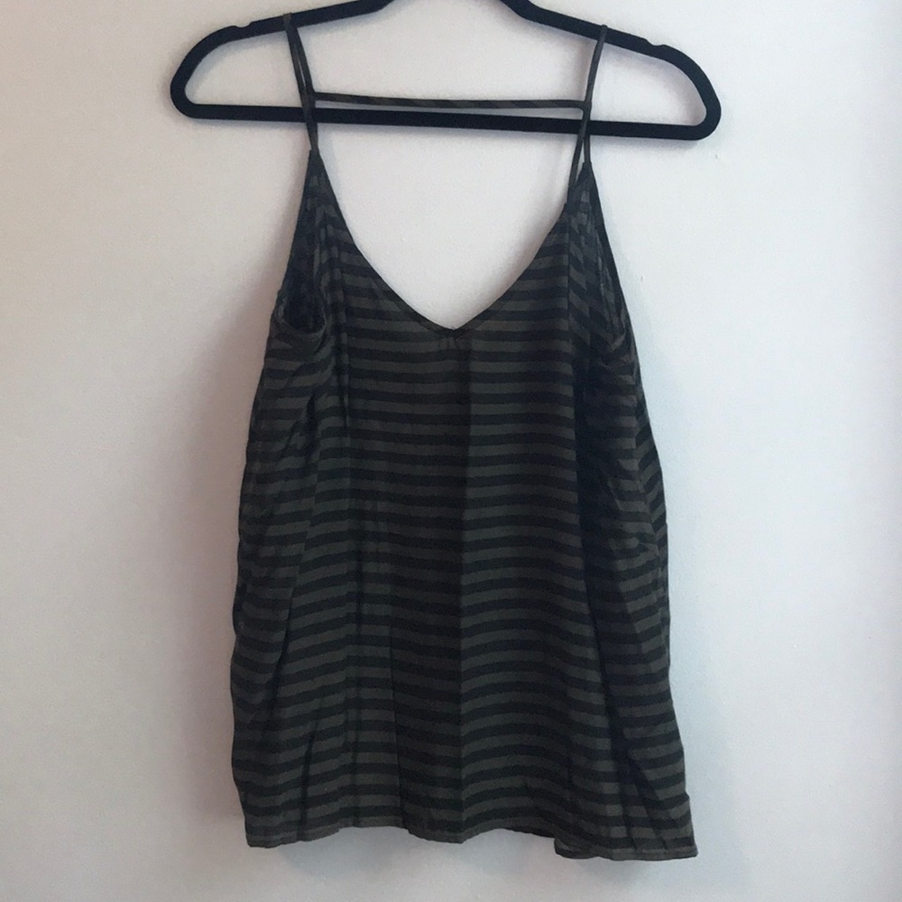 ☀️Green and Black Striped Tank☀️